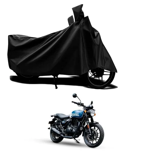 New_Royal_Enfields_Hunter_350_Water_Resistant_-_UV_Protection_&_Dust_Proof_Full_Bike_-_Scooty_Two_Wheeler_Body_Cover_For_Royal_Enfields_Hunter_350_(Black_Ka-404)