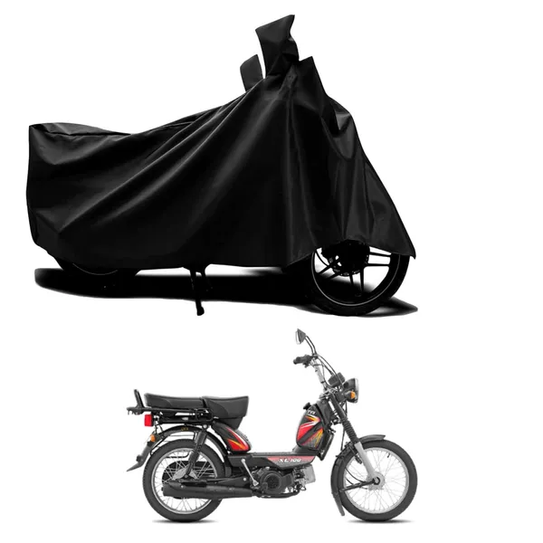 New_TVS_XL_100_Comfort_Water_Resistant_-_UV_Protection_&_Dust_Proof_Full_Bike_-_Scooty_Two_Wheeler_Body_Cover_For_TVS_XL_100_Comfort_(Black_Ka-518)