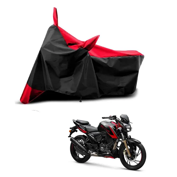 New_TVS_Apache_Rtr_200_4V_Water_Resistant_UV_Protection_&_Dust_Proof_Full_Bike_-_Scooty_Two_Wheeler_Body_Cover_For_TVS_Apache_Rtr_200_4V_(Red_Patta)