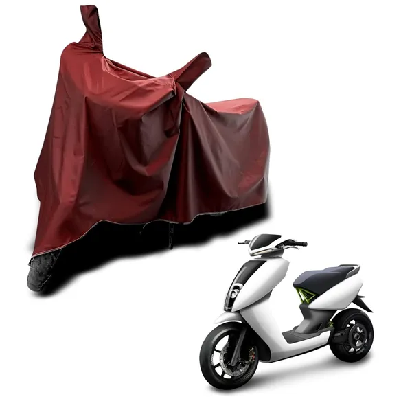 New_Ather_450X_Water_Resistant_-_UV_Protection_&_Dust_Proof_Full_Bike_-_Scooty_Two_Wheeler_Body_Cover_For_Ather_450X_(Maroon)