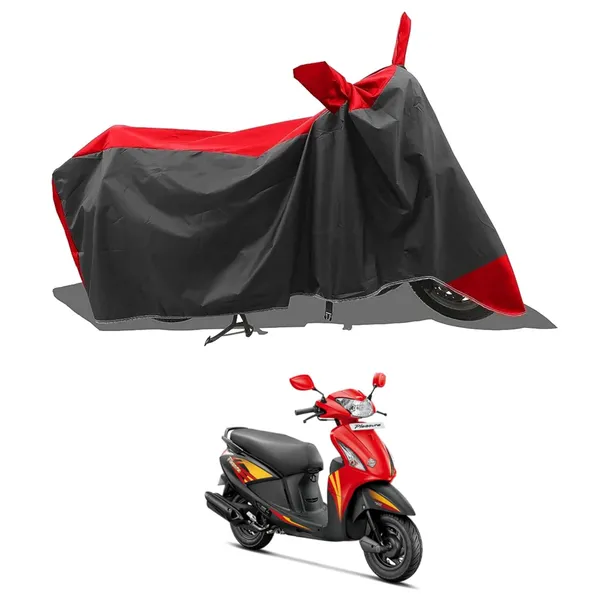 New_Hero_Pleasure_Plus_Water_Resistant_UV_Protection_&_Dust_Proof_Full_Bike_-_Scooty_Motorcycle_Two_Wheeler_Cover_Hero_Pleasure_Plus_(Red_Patta)