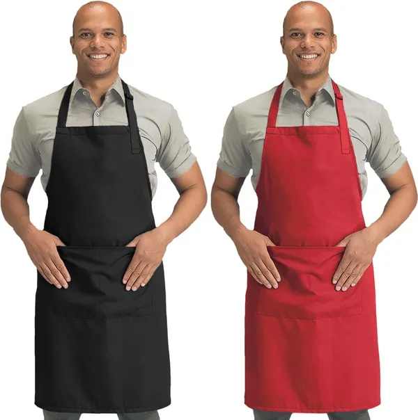 Apron_|_Front_Pocket_Kitchen_Apron_|_Check_New_Apron_For_Restaurant_|_Apron_For_Housewife_|_Chef_Apron_For_Kitchen_|_Chef_Bib_Apron_|_Apron_Red_Black_Pack_Of_2_(K-3)