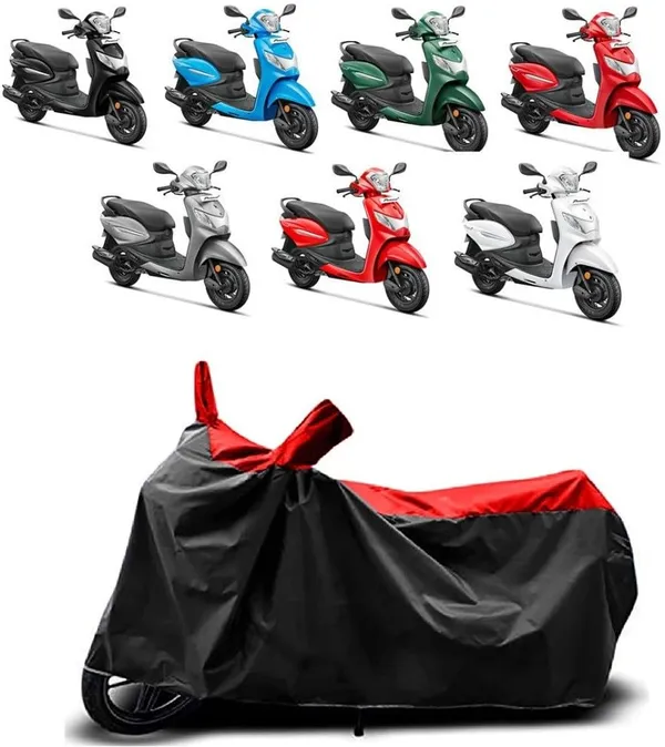 New_Hero_Pleasure_Plus_Water_Resistant_-_UV_Protection_&_Dust_Proof_Full_Bike_-_Scooty_Two_Wheeler_Body_Cover_For_Hero_Pleasure_Plus_Red_Black_Kea-514