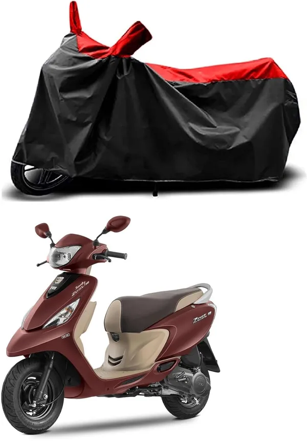 New_TVS_Zest_110_Water_Resistant_-_UV_Protection_&_Dust_Proof_Full_Bike_-_Scooty_Two_Wheeler_Body_Cover_For_TVS_Zest_110_Red_Black_Kea-280