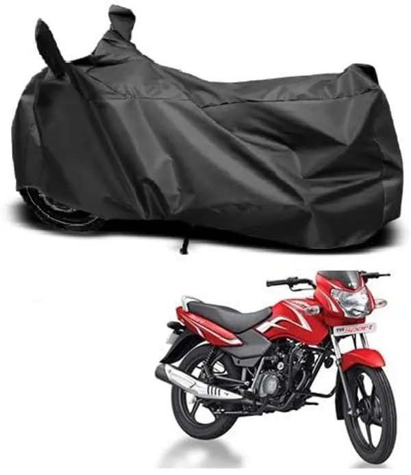 New_TVS_Sport_Water_Resistant_-_UV_Protection_&_Dust_Proof_Full_Bike_-_Scooty_Two_Wheeler_Body_Cover_For_TVS_Sport_(Black_Ka-236)