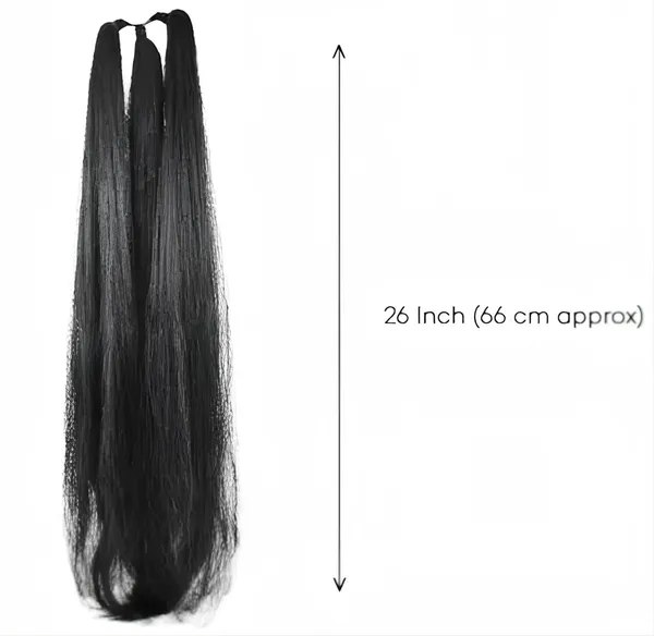 Girls_Parranda_Braided_Hair_Choti_-_3-Layer_Synthetic_Long_&_Soft_Artificial_Hair_For_Dance_Performances,_Weddings,_And_Other_Functions_Size_-_27_Inch_Stylish_Hair_Accessory_Brand_By_(Black)(Kac-05)