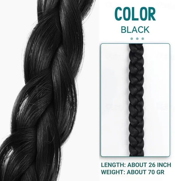 Girls_Parranda_Braided_Hair_Choti_-_3-Layer_Synthetic_Long_&_Soft_Artificial_Hair_For_Dance_Performances,_Weddings,_And_Other_Functions_Size_-_27_Inch_Stylish_Hair_Accessory_Brand_By_(Black)(Kac-05)