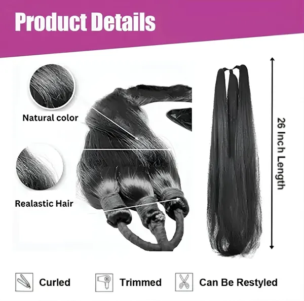 Girls_Parranda_Braided_Hair_Choti_-_3-Layer_Synthetic_Long_&_Soft_Artificial_Hair_For_Dance_Performances,_Weddings,_And_Other_Functions_Size_-_27_Inch_Stylish_Hair_Accessory_Brand_By_(Black)(Kac-05)