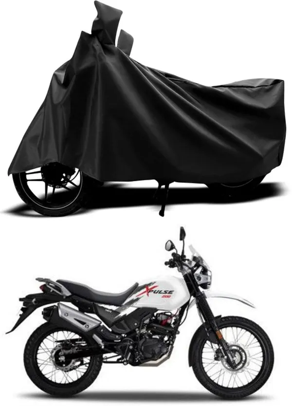 New_Hero_Impulse_200_Bike_Cover_Water_Resistant_Xpulse_200_Bike_Cover_With_Mirror_Pocket_Xpulse_200_Cover_Dust_Poof_Full_Bike_-_Scooty_Two_Wheeler_Body_Cover_All_Model_(Black)