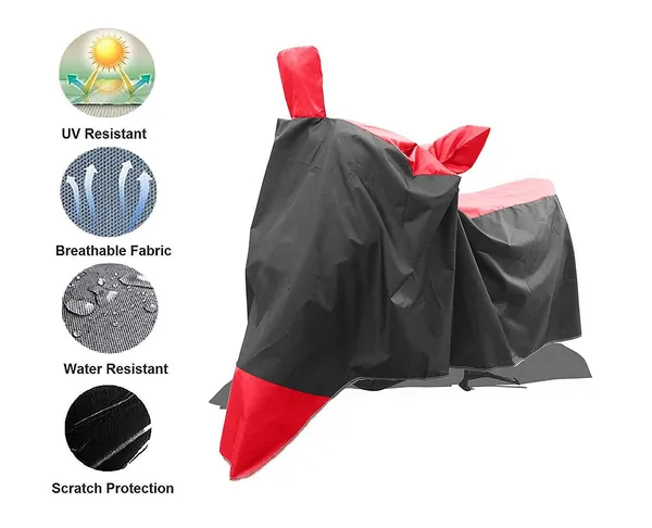 Hero_Splendor_Plus_Xtech_All_Models_Bs5_Bs6_Bike_Cover_With_Water_Resistant&Dust_Proof_Premium_190T_Fabric(Red_Black_Patta)A_Perfect_Tow_Wheeler_B_Cover_For_Hero_Splendor+Xtech_3G_4G_5G_6G,Multi