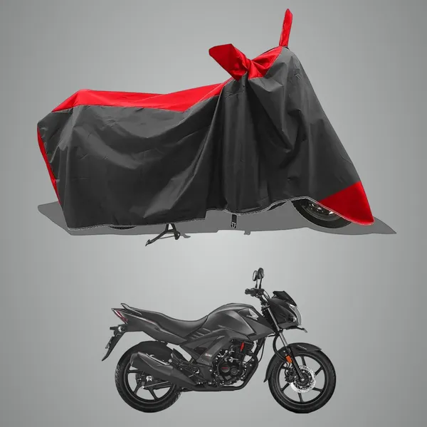 New_Hon_Cb_Unicorn_160_Universal_Motorcycle_Bike/Scooty_Two_Wheeler_Safety_Full_Body_Cover_Red_Patta_Ke-K-280