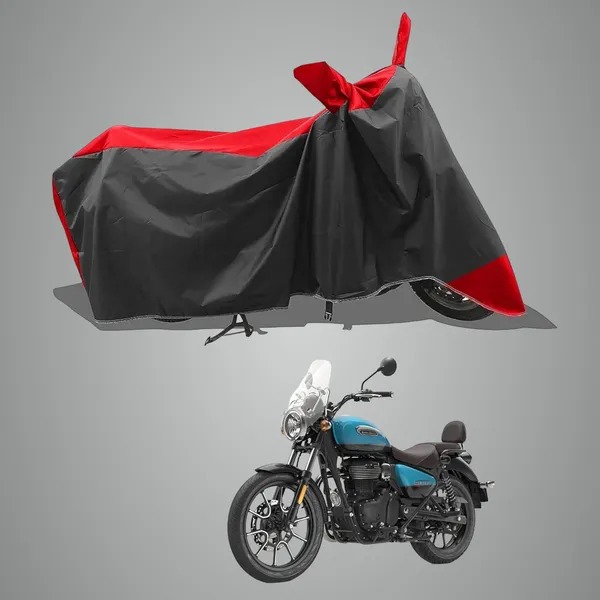 New_Royal_Enfields_Meteor_Supernova_Water_Resistant_-_UV_Protection_&_Dust_Proof_Full_Bike_-_Scooty_Two_Wheeler_Body_Cover_For_Royal_Enfields_Meteor_Supernova_Red_Patta_Kke-415