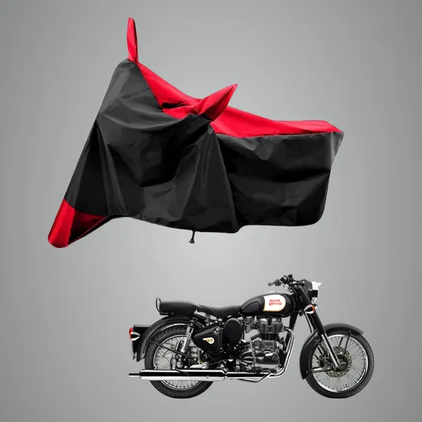 New_Royal_Enfields_Classic_350_Water_Resistant_-_UV_Protection_&_Dust_Proof_Full_Bike_-_Scooty_Two_Wheeler_Body_Cover_For_Royal_Enfields_Classic_350_Red_Patta_Kkb-408