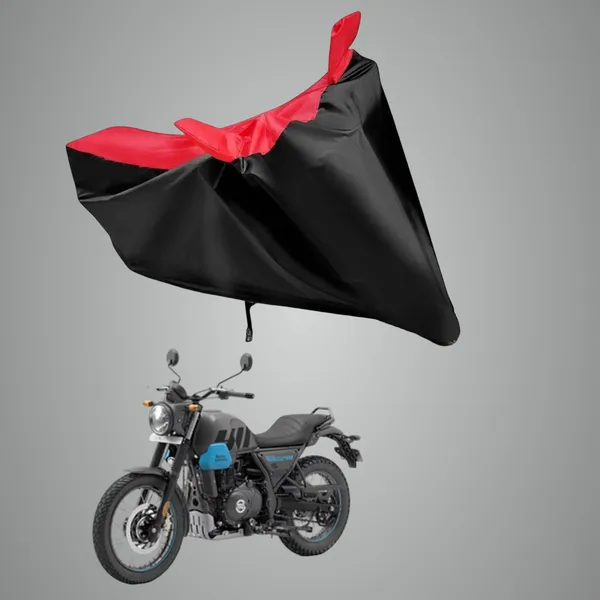 New_Royal_Enfields_Scram_411_Universal_Motorcycle_Bike/Scooty_Two_Wheeler_Safety_Full_Body_Cover_Royal_Enfields_Scram_411_Red_Black_Kk-440