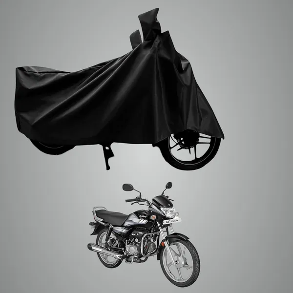 New_Hero_Hf_Deluxe_Water_Resistant_-_UV_Protection_&_Dust_Proof_Full_Bike_-_Scooty_Two_Wheeler_Body_Cover_For_Hero_Hf_Deluxe_(Black_Ka-145)