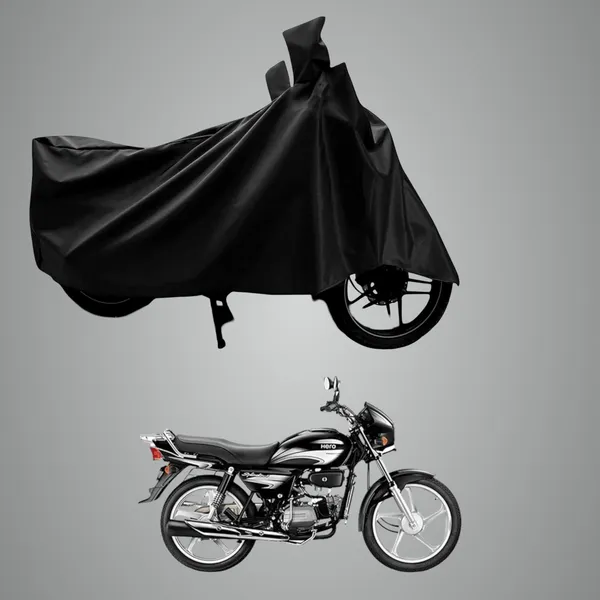 New_Hero_Splendor_Plus_I3S_Water_Resistant_-_UV_Protection_&_Dust_Proof_Full_Bike_-_Scooty_Two_Wheeler_Body_Cover_For_Hero_Splendor_Plus_I3S_(Black_Ka-191)