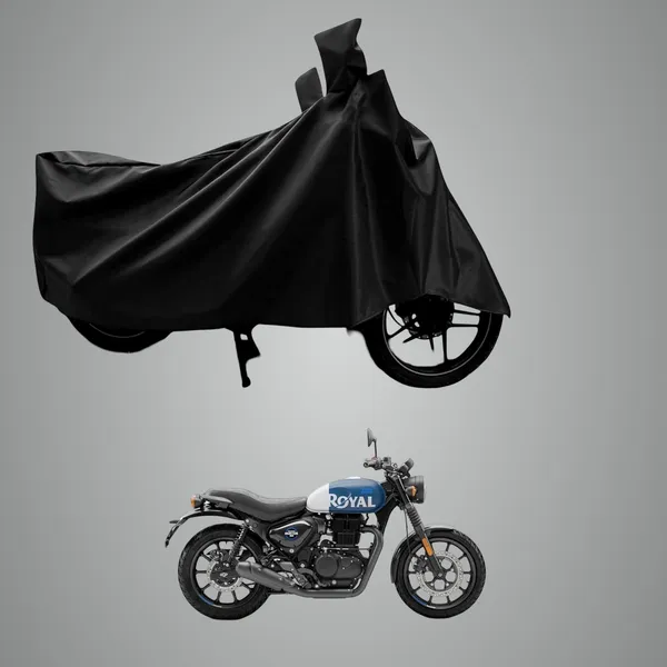 New_Royal_Enfields_Hunter_350_Water_Resistant_-_UV_Protection_&_Dust_Proof_Full_Bike_-_Scooty_Two_Wheeler_Body_Cover_For_Royal_Enfields_Hunter_350_(Black_Ka-403)
