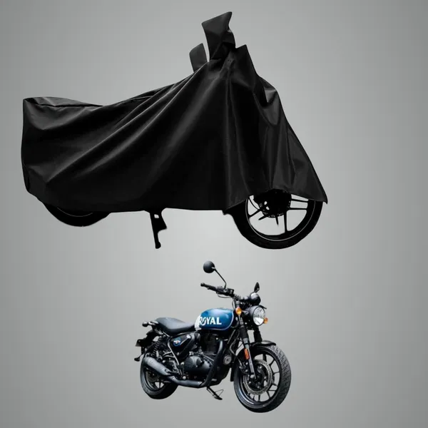 New_Royal_Enfields_Hunter_350_Water_Resistant_-_UV_Protection_&_Dust_Proof_Full_Bike_-_Scooty_Two_Wheeler_Body_Cover_For_Royal_Enfields_Hunter_350_(Black_Ka-404)