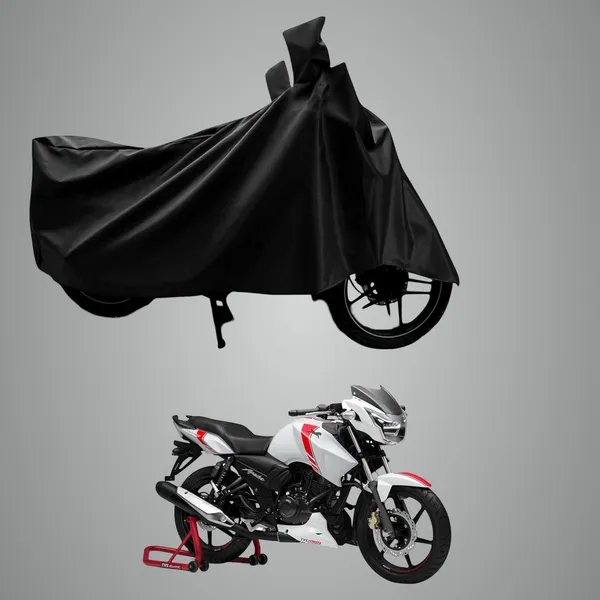 New_TVS_Apache_Rtr_180_2V_Water_Resistant_-_UV_Protection_&_Dust_Proof_Full_Bike_-_Scooty_Two_Wheeler_Body_Cover_For_TVS_Apache_Rtr_180_2V_(Black_Ka-458)