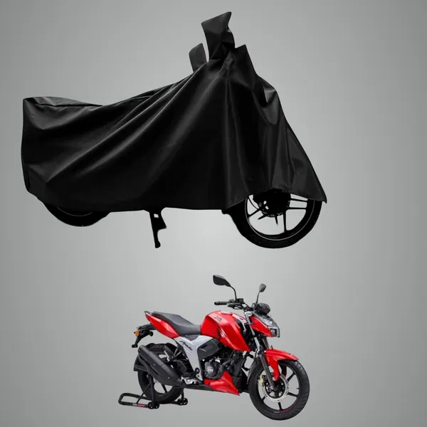 New_TVS_Apache_Rtr_160_4V_Water_Resistant_-_UV_Protection_&_Dust_Proof_Full_Bike_-_Scooty_Two_Wheeler_Body_Cover_For_TVS_Apache_Rtr_160_4V_(Black_Ka-455)