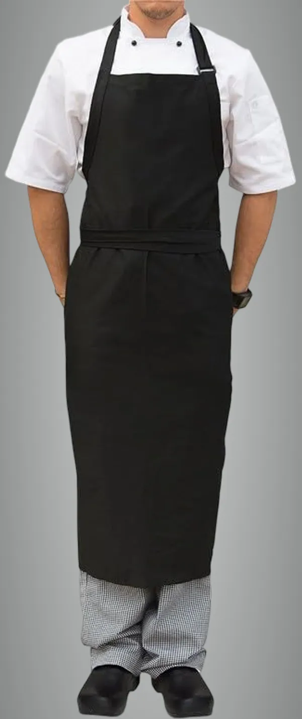 Black_Apron_Waterproof_Home_Kitchen_Full_Size_Men_Women_Kids_Unisex_With_Mirror_Pockets_Restaurant_Coffee_House_Cooking_Cleaning,_Fish_Bar_Salon_Pack_Of_1