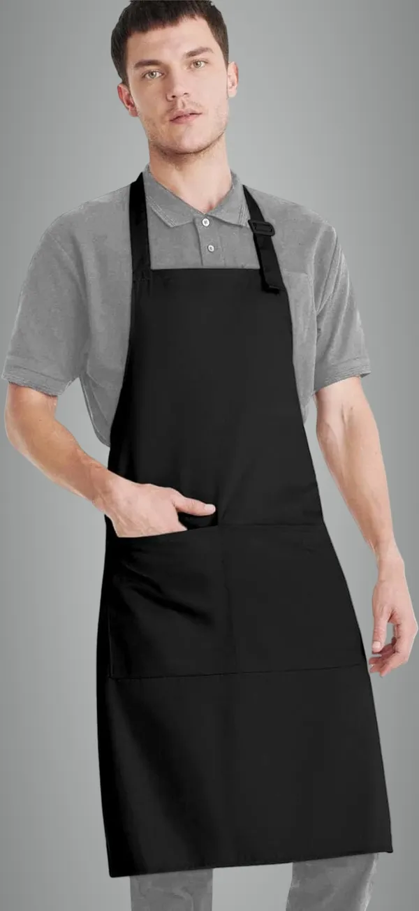 Black_Apron_Waterproof_Home_Kitchen_Full_Size_Men_Women_Kids_Unisex_With_Mirror_Pockets_Restaurant_Coffee_House_Cooking,_Cleaning_Fish_Bar_Salon_Pack_Of_1