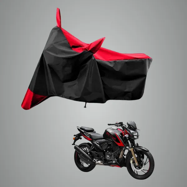 New_TVS_Apache_Rtr_200_4V_Water_Resistant_UV_Protection_&_Dust_Proof_Full_Bike_-_Scooty_Two_Wheeler_Body_Cover_For_TVS_Apache_Rtr_200_4V_(Red_Patta)