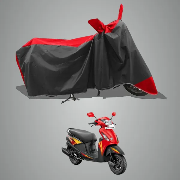 New_Hero_Pleasure_Plus_Water_Resistant_UV_Protection_&_Dust_Proof_Full_Bike_-_Scooty_Motorcycle_Two_Wheeler_Cover_Hero_Pleasure_Plus_(Red_Patta)