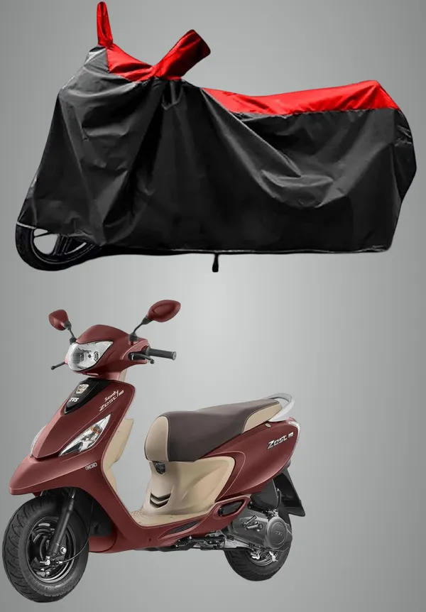 New_TVS_Zest_110_Water_Resistant_-_UV_Protection_&_Dust_Proof_Full_Bike_-_Scooty_Two_Wheeler_Body_Cover_For_TVS_Zest_110_Red_Black_Kea-280