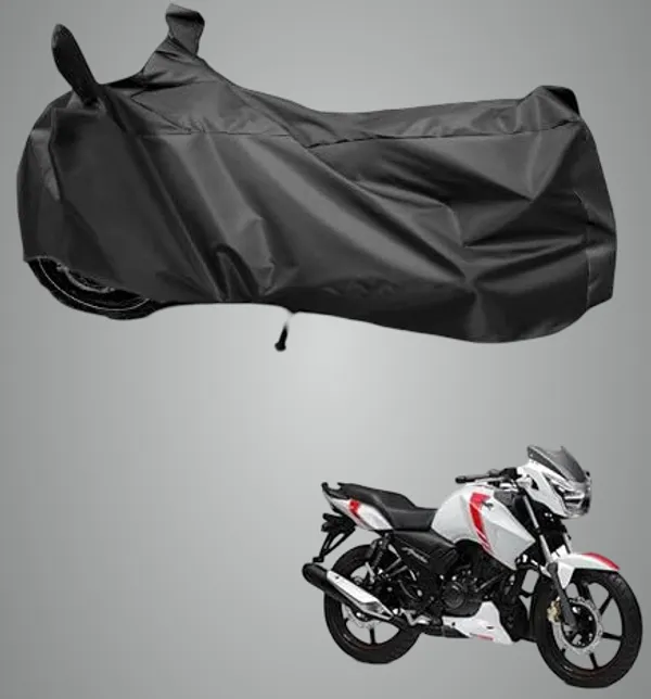 New_TVS_Apache_Rtr_160_Water_Resistant_-_UV_Protection_&_Dust_Proof_Full_Bike_-_Scooty_Two_Wheeler_Body_Cover_For_TVS_Apache_Rtr_160_(Black_Ka-43)