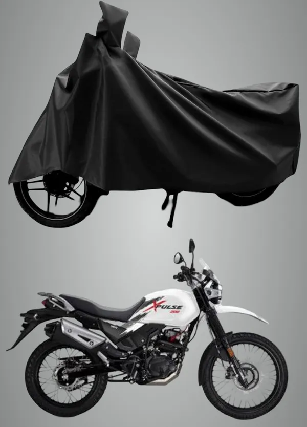 New_Hero_Impulse_200_Bike_Cover_Water_Resistant_Xpulse_200_Bike_Cover_With_Mirror_Pocket_Xpulse_200_Cover_Dust_Poof_Full_Bike_-_Scooty_Two_Wheeler_Body_Cover_All_Model_(Black)
