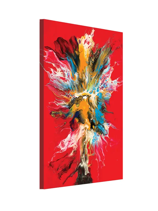 Premium_Canvas_Print_Of_Color_Drop_Paint-A_Art_-_16InchX24Inch_Stretched_And_Framed_In_Teakwood_With_Back_Support
