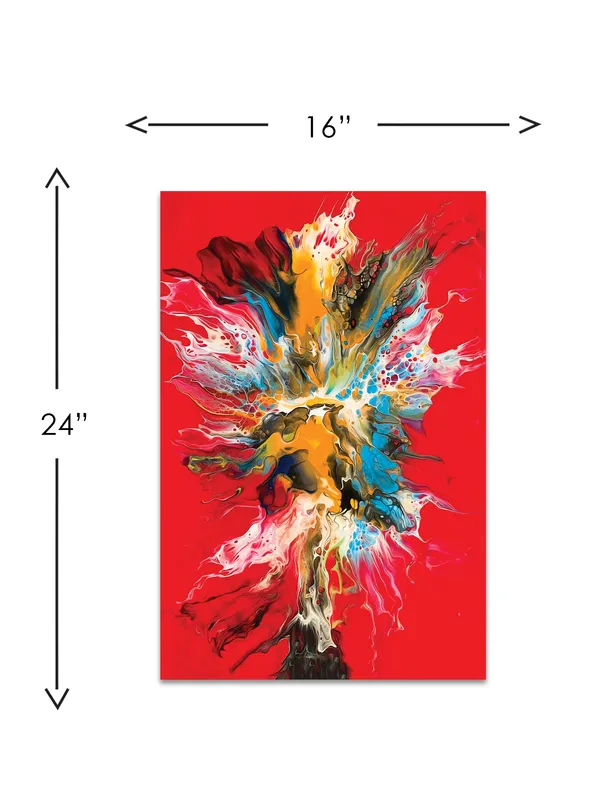 Premium_Canvas_Print_Of_Color_Drop_Paint-A_Art_-_16InchX24Inch_Stretched_And_Framed_In_Teakwood_With_Back_Support