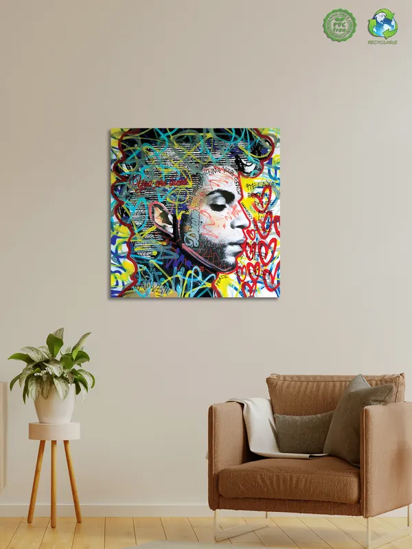 Premium_Canvas_Print_Of_Abstract_Prince_Swirl_Art_-_24InchX24Inch_Stretched_And_Framed_In_Teakwood_With_Back_Support