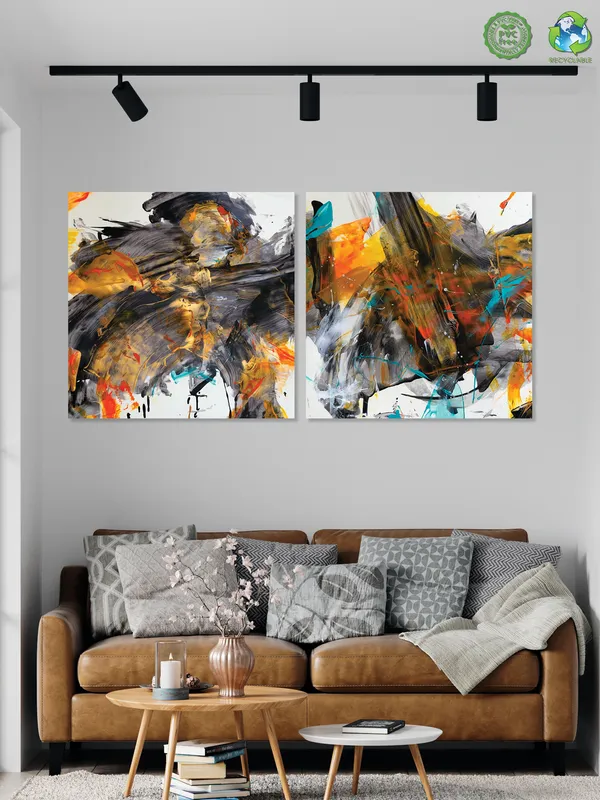 Premium_Canvas_Print_Of_Abstract_Brushstrokes-A_Art_-_24InchX24Inch_Stretched_And_Framed_In_Teakwood_With_Back_Support