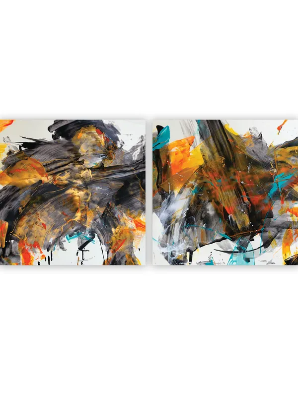 Premium_Canvas_Print_Of_Abstract_Brushstrokes-A_Art_-_24InchX24Inch_Stretched_And_Framed_In_Teakwood_With_Back_Support