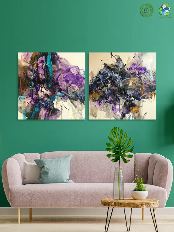 Premium_Canvas_Print_Of_Abstract_Brushstrokes-B_Art_-_24InchX24Inch_Stretched_And_Framed_In_Teakwood_With_Back_Support