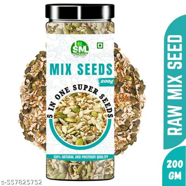 5_In_1_Mix_Seeds_For_Weight_Loss_Include_Chia,_Flax,_Pumpkin,_Sunflower_And_Watermelon_Seeds_Rich_Source_Of_Omega-3_And_Antioxidants_Rich_L_Good_For_Skin,_Hair_And_Health_L_Healthy_Diet_Mix_Seeds_200Gm