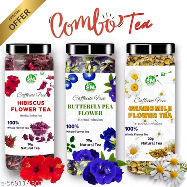 Pack_Of_3_Butterfly_Pea_Flower_Tea_,_Hibiscus_Tea_,_Chamomile_Tea_Each_30G_Caffeine_Free_Herbal_Tea