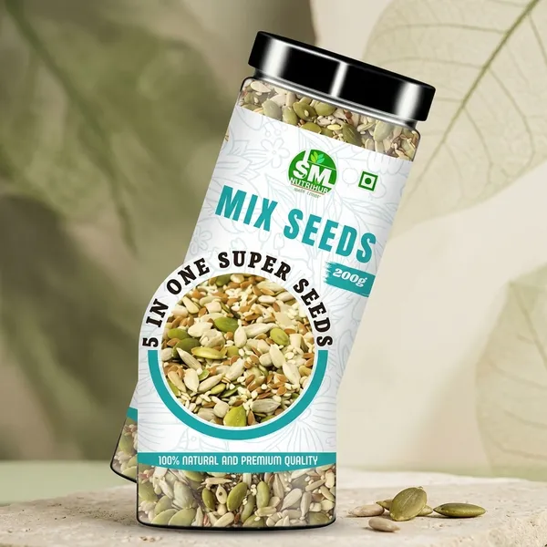 5_In_1_Mix_Seeds_For_Weight_Loss_Include_Chia,_Flax,_Pumpkin,_Sunflower_And_Watermelon_Seeds_Rich_Source_Of_Omega-3_And_Antioxidants_Rich_L_Good_For_Skin,_Hair_And_Health_L_Healthy_Diet_Mix_Seeds_200Gm