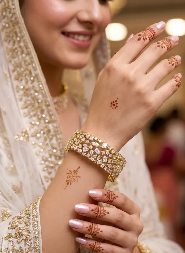 18k_Gold_Plated_Diamond_Openable_Bracelet