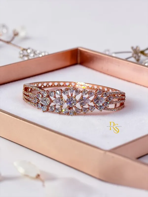 18k_Rose_Gold_Plated_Diamond_Openable_Bracelet