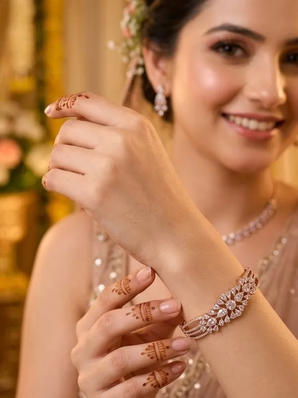 18k_Rose_Gold_Plated_Diamond_Openable_Bracelet