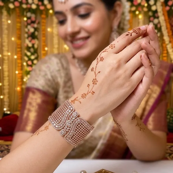18k_Rose_Gold_Plated_Diamond_Openable_Bracelet