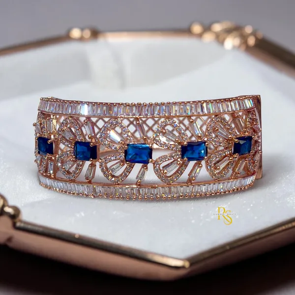 18k_Rose_Gold_Plated_Diamond_Openable_Bracelet