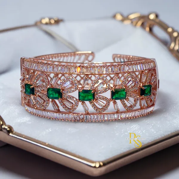 18k_Rose_Gold_Plated_Diamond_Openable_Bracelet