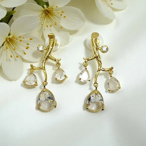 Golden_White_Danglers_Earrings_For_Women