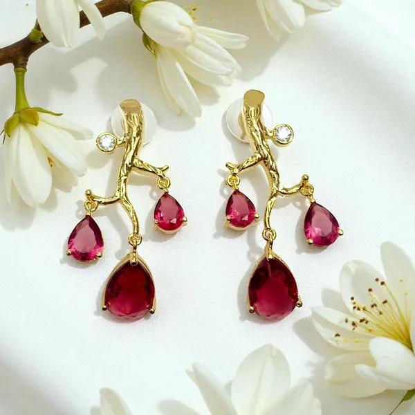 Golden_Marron_Danglers_Earrings_For_Women