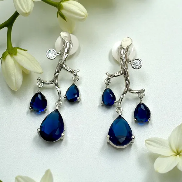 Silver_Blue_Sapphire_Dazzler_Earrings_For_Women