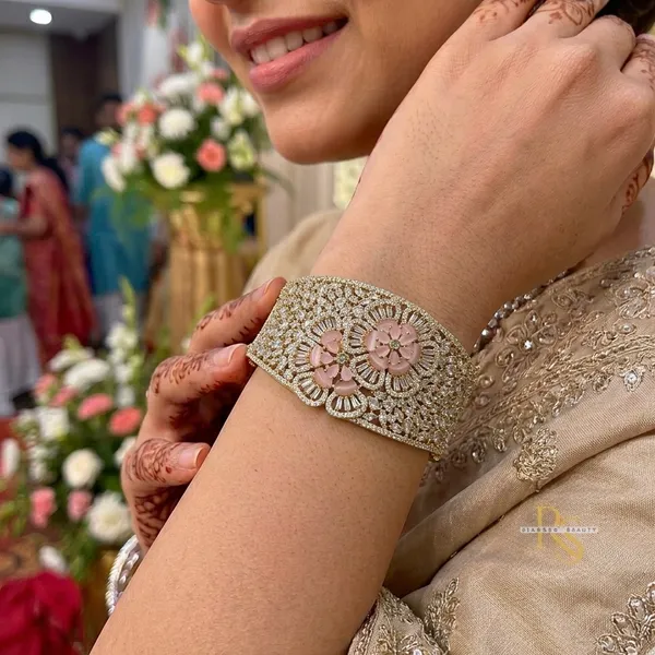 18k_Rose_Gold_Plated_Diamond_Openable_Bracelet